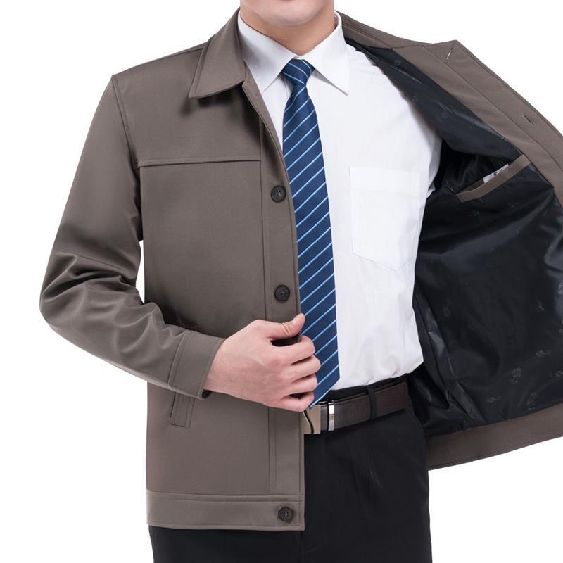 春秋款中老年男装外套褂子上衣夹克衫男中老年人衣服4060岁穿