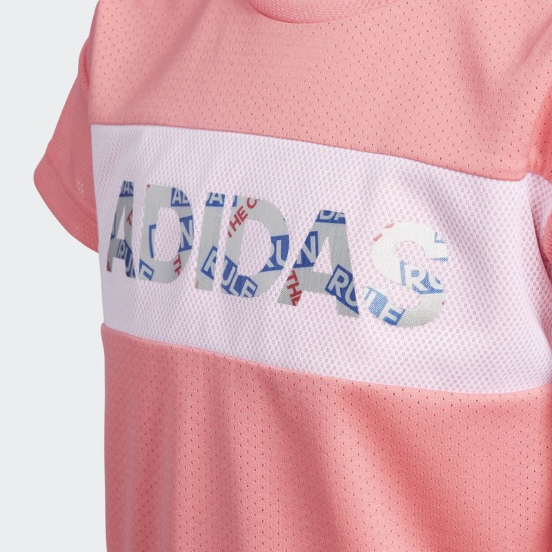 adidas kids 阿迪达斯 LG SS TEE 女小童 小童短袖上衣 CV5398