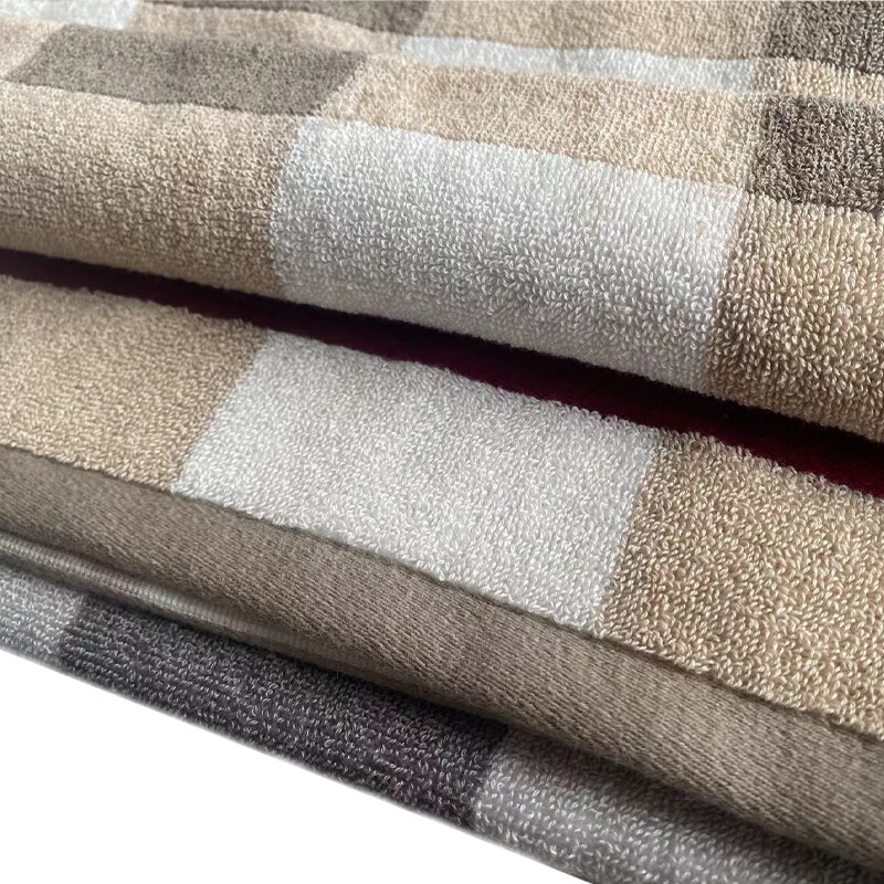 品雁众升 浅格面巾 35×75cm 条高清大图