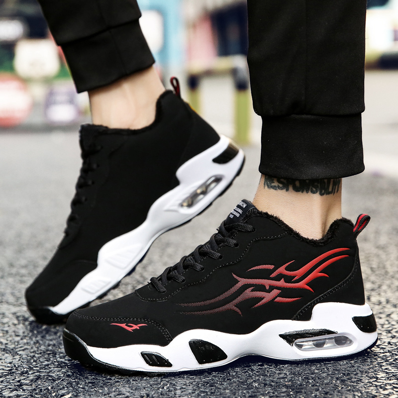 冬季男鞋加绒保暖棉鞋百搭青少年潮流男士运动休闲潮鞋冬天二棉鞋