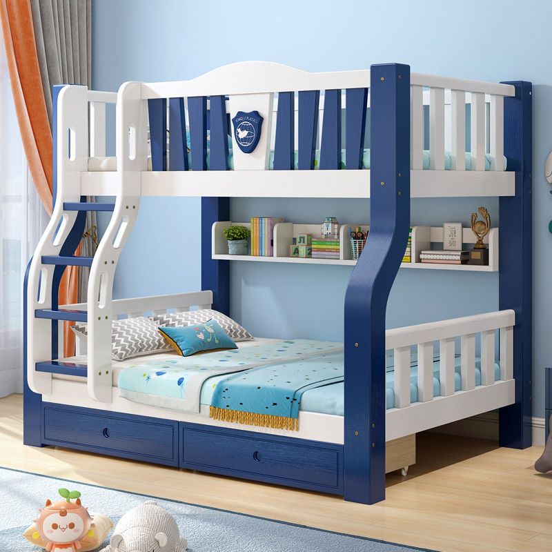 上下床全实木美式高低床双层床多功能儿童床带护栏成人双人床