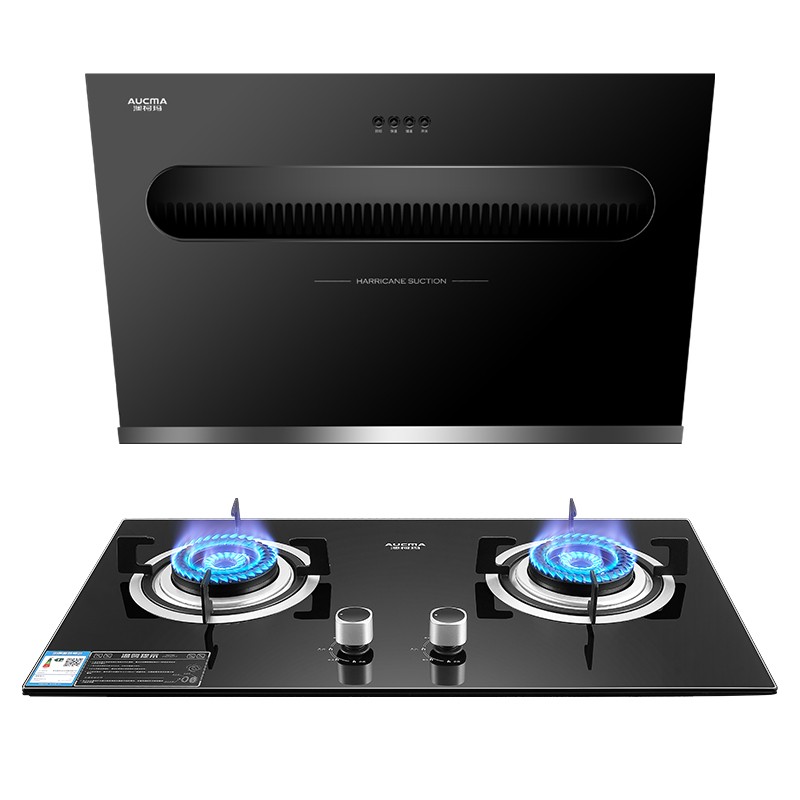 澳柯玛(aucma)油烟机灶具套装家用侧吸式吸油烟机天然气燃气灶煤气灶