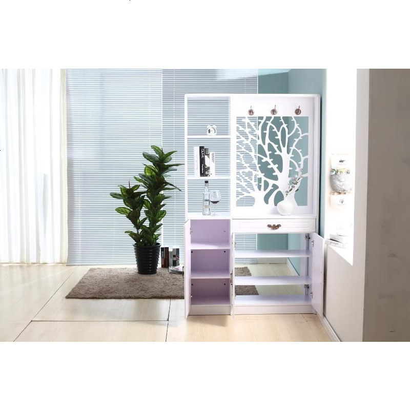 简约双面象牙烤漆欧式花镂空客厅隔断间厅鞋柜衣帽柜玄关厅柜