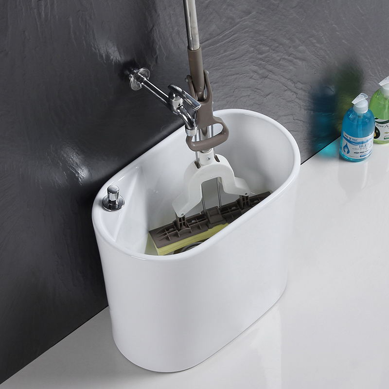 25cm小号迷你陶瓷拖把池阳台洗拖布池家用闪电客地拖布盆墩布池自动