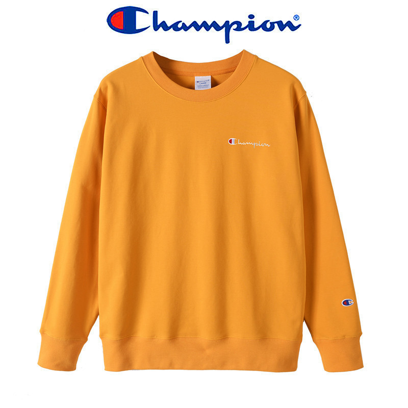 新款正品champion冠军小logo刺绣纯色简约男女同款卫衣