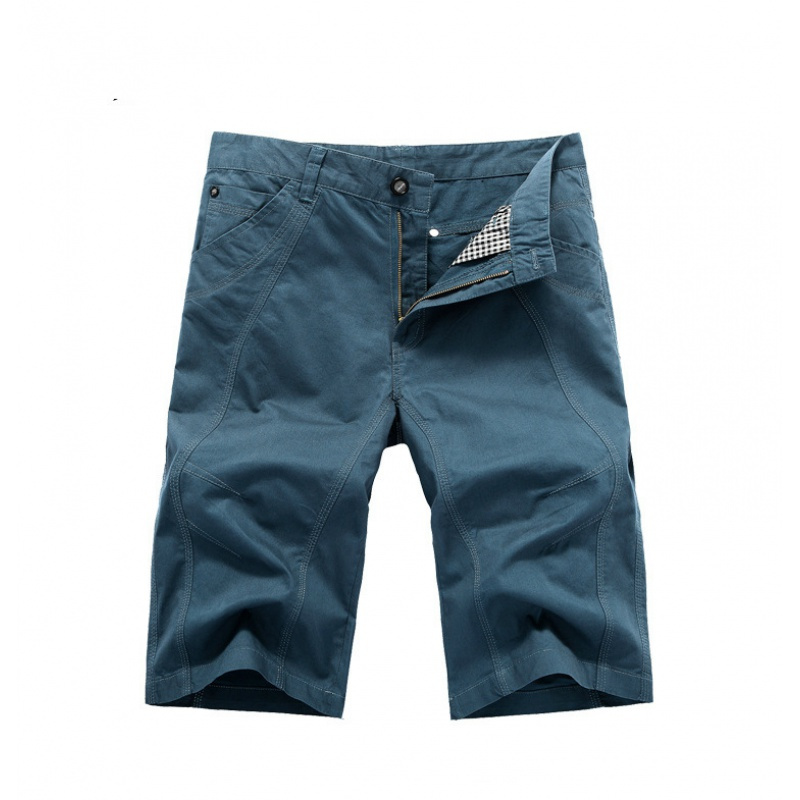 jpdun夏季男式七分棉短裤男式加肥薄款宽松男7分短裤男青年短裤潮男