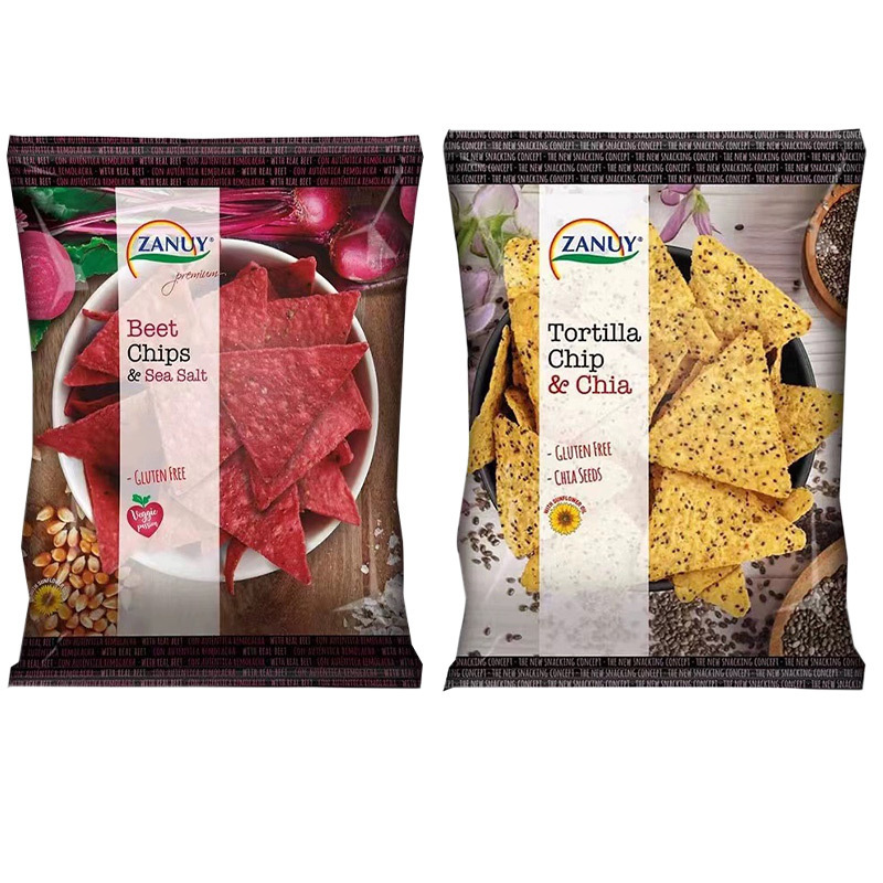 西班牙进口zanuy甜菜根海盐味玉米片390g(3包装)非油炸膨化食品