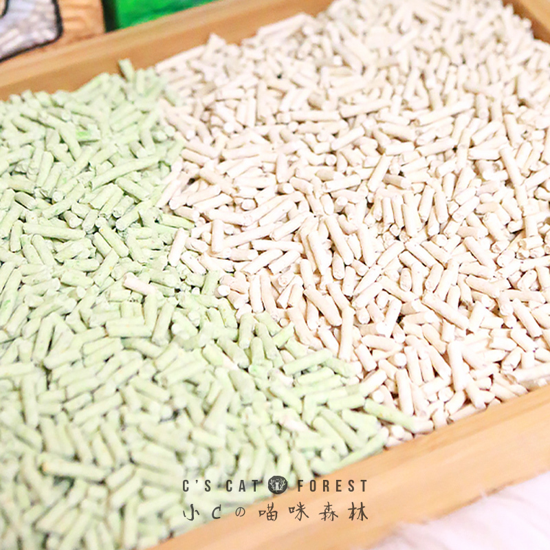 love爱宠爱猫cat玉米豆腐猫砂原味绿茶味韩国猫砂猫沙除臭7L 原味