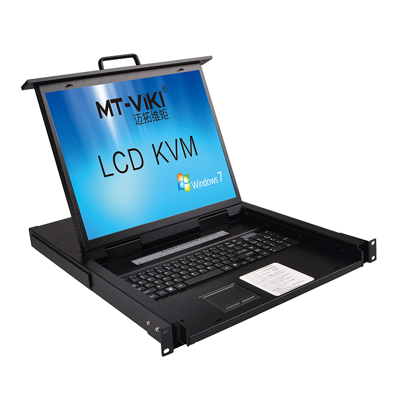 迈拓维矩(MT-VIKI) MT-1908UL-IP 远程ip kvm切换器8口lcd19英寸机架式多电脑切换器 黑色