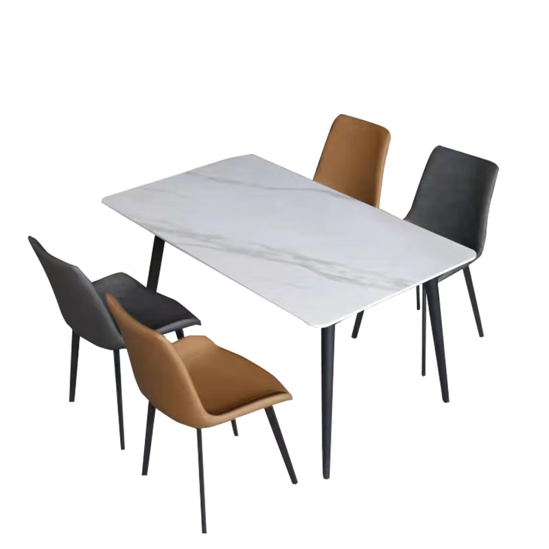 合祥源 QX-CZ28 岩板餐桌一桌四椅 1300*700*750mm 单位:套高清大图