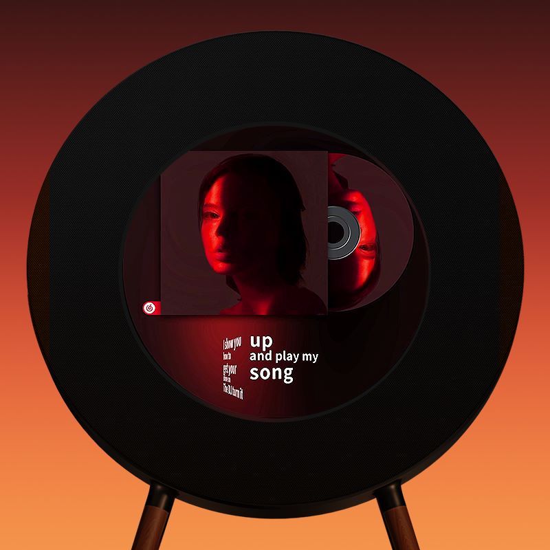 MORRORART R1歌词唱片音响悬浮字幕音箱家用客厅蓝牙音响丹麦尊宝授权HIFI智能创意礼物高清大图