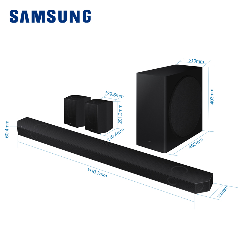 三星SAMSUNG HW-Q930B/XZ 电视音响套装专用 Soundbar 黑色