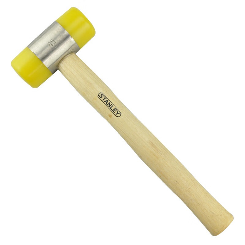 史丹利(STANLEY) 57-054-23 22MM 装修塑料软性锤头 橡胶锤敲击工具 木柄安装锤 把