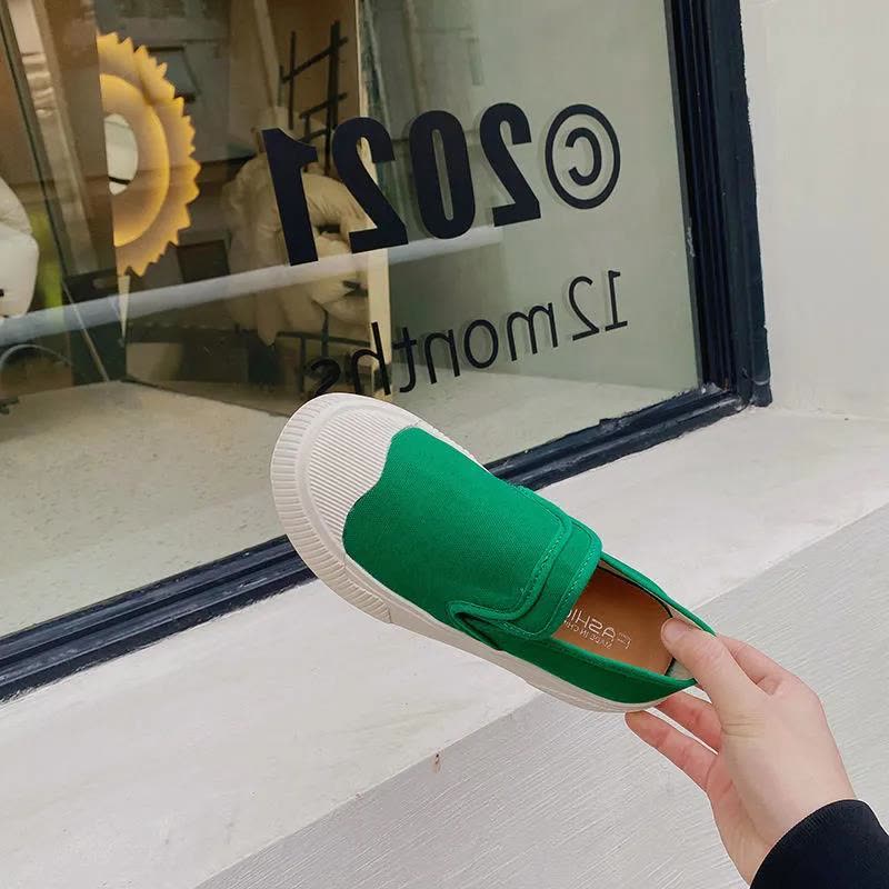 小白鞋女2022新款ins潮鞋子小众原创学生百搭日系厚底帆布鞋 莎丞图片