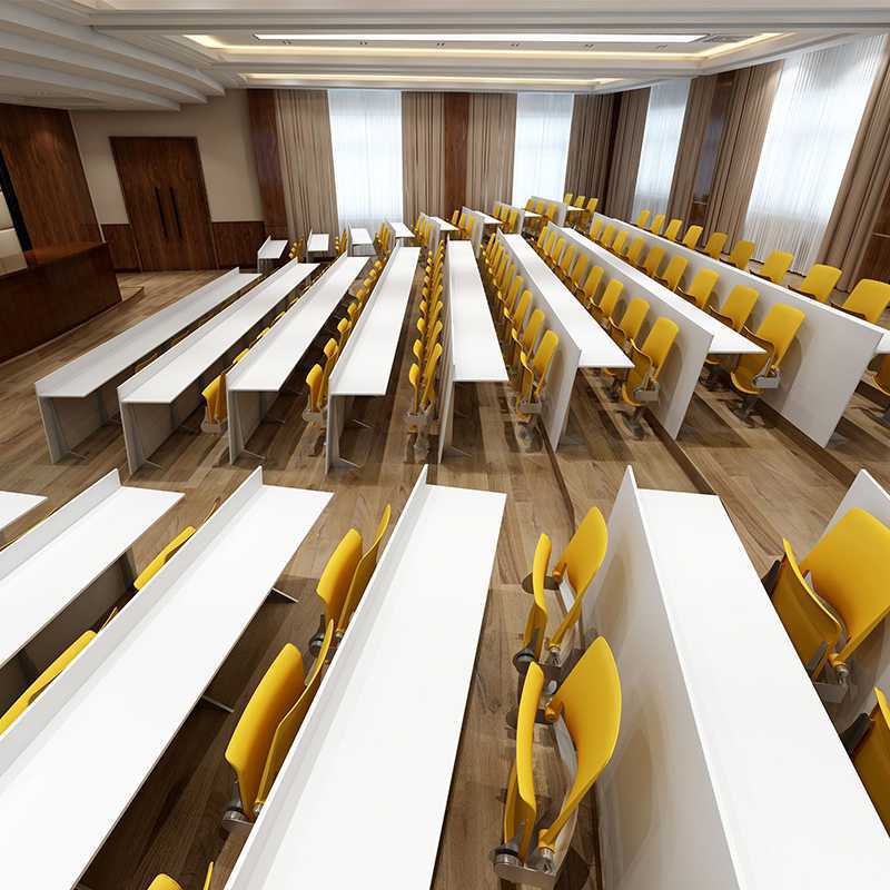 超薄位阶梯教室课桌椅报告厅排椅大学学校桌椅培训会议室座椅