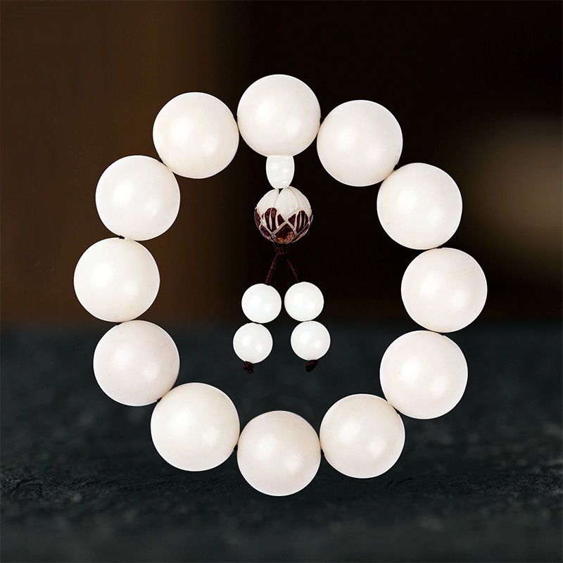 精品佛珠手串无患子白玉菩提根手链鬼见愁辟邪保平安 精品小莲花手串