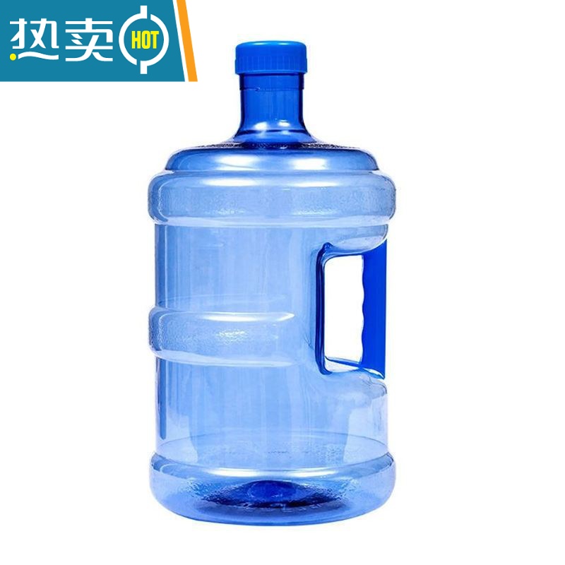 敬平桶装水桶饮水机水桶带盖家用小桶储水桶手提塑料打水桶纯净水水桶 5升PET带压水器高清大图