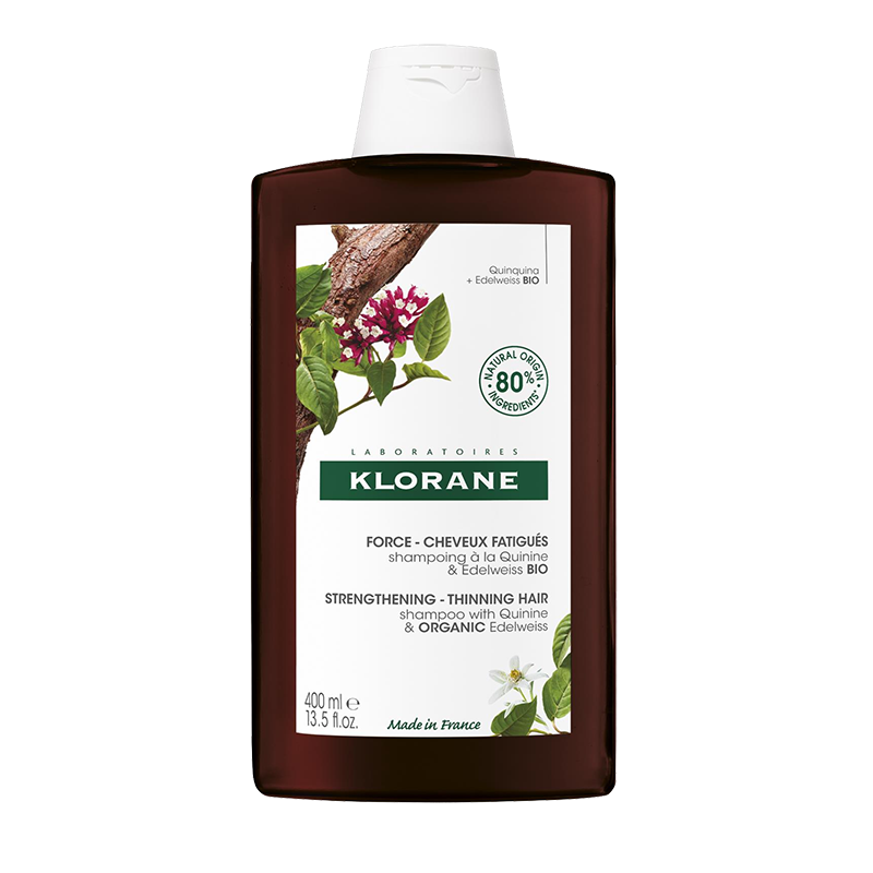 康如(KLORANE)金鸡纳防脱洗发露400ml(固发防断发 强韧发根蓬松 法国进口)