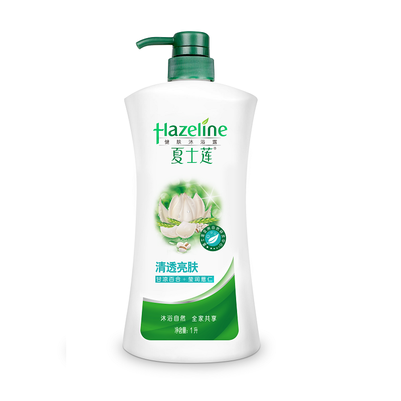 夏士莲hazeline清透亮肤健肤沐浴露1l联合利华