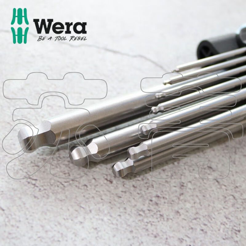 咏幻维拉Wera3950PKL9不锈钢公制球头内六角L型扳手9件套 9件套0227201点5-10mm送帆布包高清大图