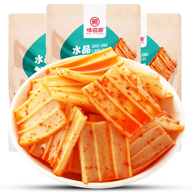 味滋源水晶凉皮麻辣小零食品独立包装香辣味粉皮脆爽辣条休闲小吃