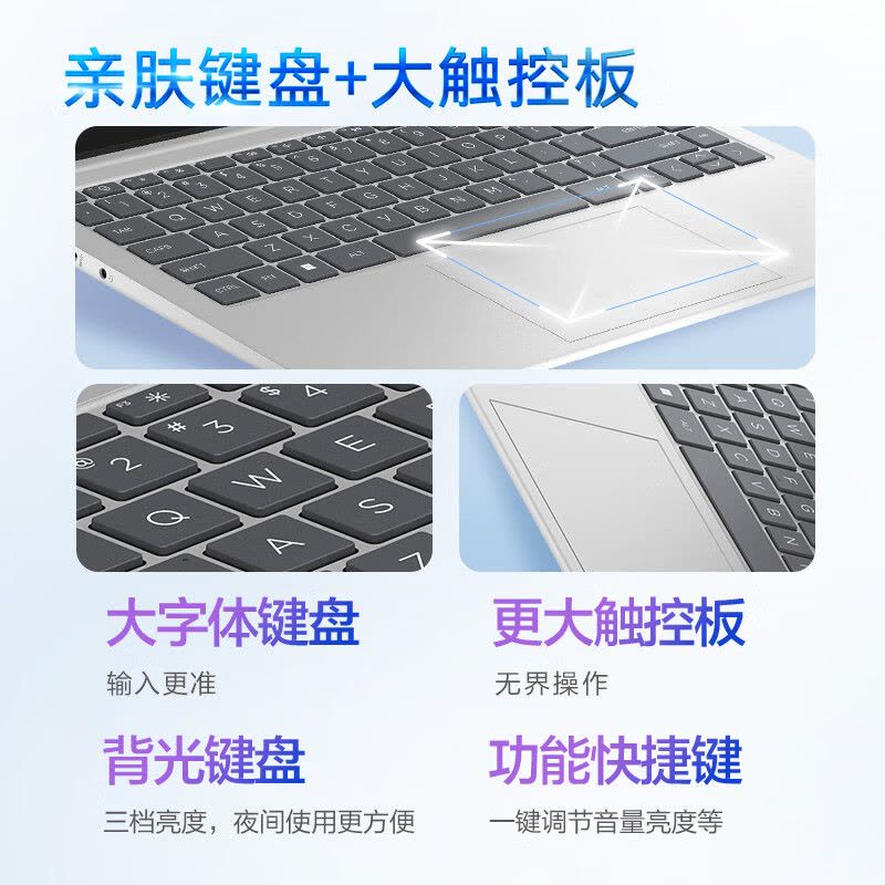 惠普(HP)星Book14 14英寸商务办公学生学习轻薄本笔记本电脑(酷睿Ultra5 125H 16G 1TB 2.5K 背光键盘 AI)银 升级版图片