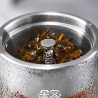 吉谷煮茶器德系高硼硅玻璃壶养生壶恒温蒸茶器居家电水壶四档恒温一壶两用 TA005(1.1L)