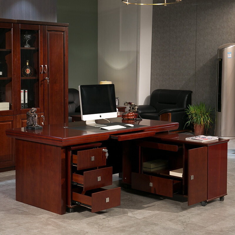 域赢办公家具老板桌大班台经理桌工人桌油漆桌办公桌不含侧柜18米单桌