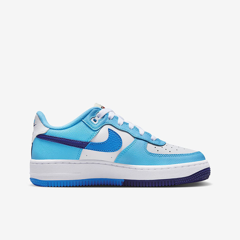 nikeairforce1low防滑耐磨低帮板鞋gs白蓝dz2660100