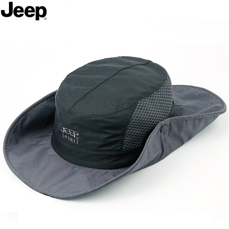 JEEP吉普 户外遮阳帽渔夫帽盆帽透气钓鱼帽大檐帽CA