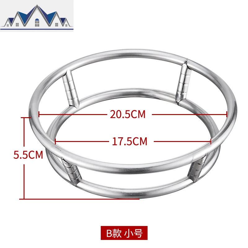加厚不锈钢锅架双层锅垫炒锅架隔热放锅架防烫置物架厨房圆形蒸架 三维工匠高清大图
