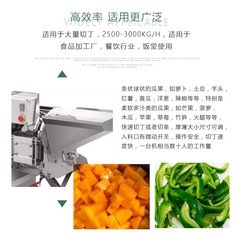 满森Masain冻肉切块机烧烤肉串切丁机三维切肉机果蔬切粒机不锈钢切颗粒机器