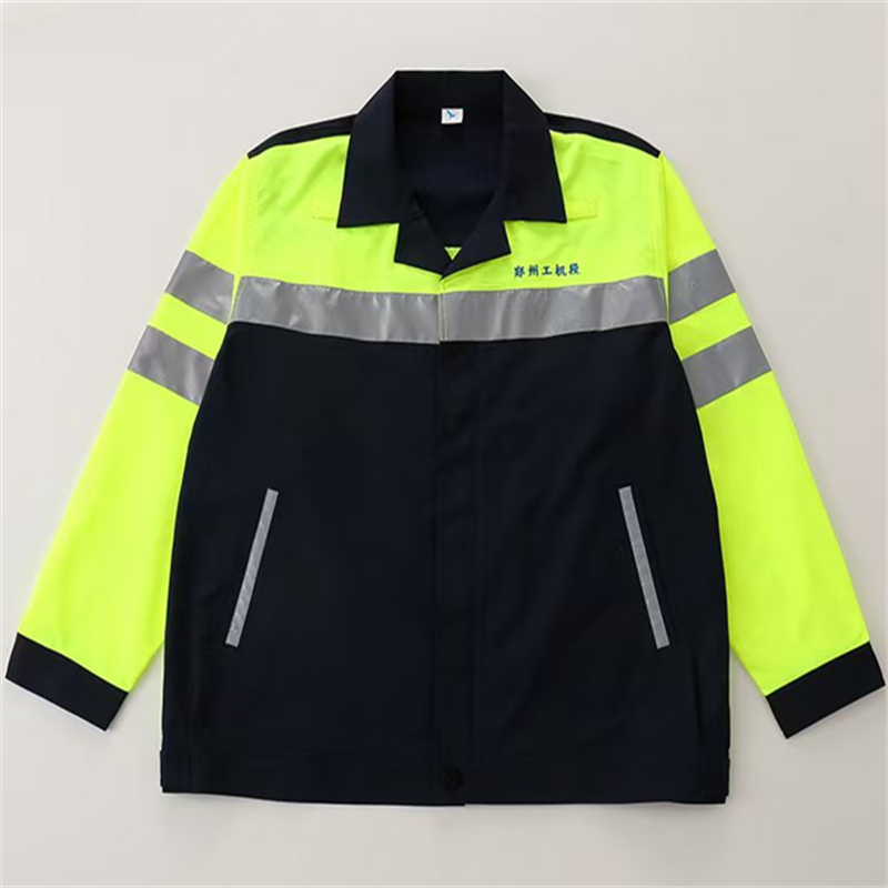 飞翔大雁 高可视警示全棉夏季防护服 分体式 M-4XL 套高清大图