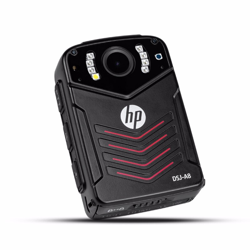 惠普(hp)DSJ-A8执法记录仪 1296P高清红外夜视 3600万像素 黑色 32G高清大图