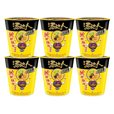 统一 汤达人酸酸辣辣味拉面*6杯整箱装