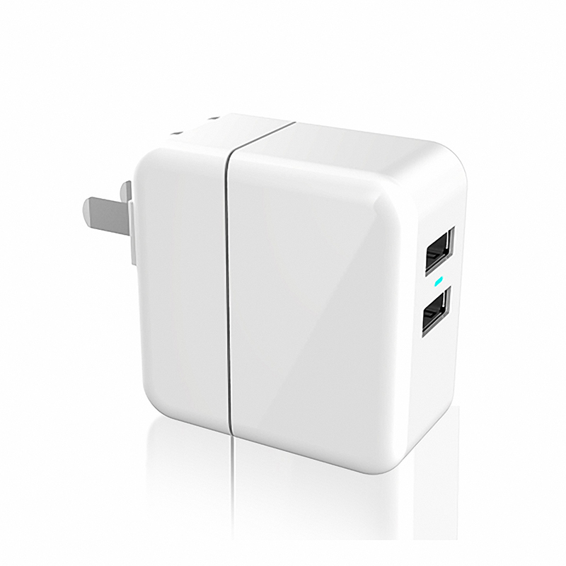 D8 双USB快速充电器iPhone8苹果7手机6安卓通用2.4A智能快充插头