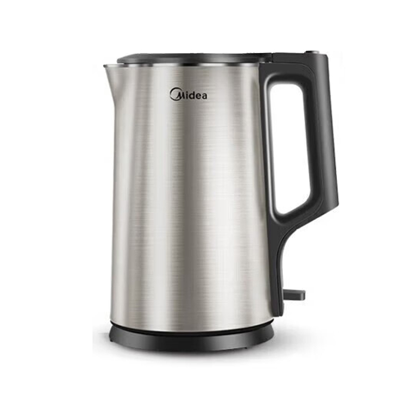 美的(Midea) PJ17A01 电水壶 1.7L烧水壶316不锈钢双钢防烫防干烧热水壶