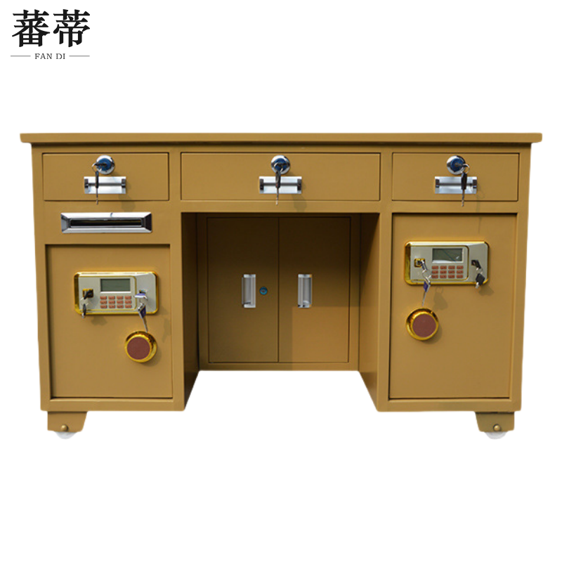 蕃蒂电子保险桌 1.3米双柜张高清大图