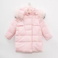 【2件1.5折价：119.9】米喜迪mecity童装女童冬装彩色大毛领加厚保暖茧型羽绒服_