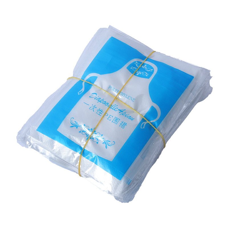 [补贴10%]一次性围裙独立包装透明塑料防水防油污火锅烧烤餐饮专用大人成人高清大图