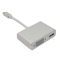 酷比客(L-CUBIC) USB Type-C转HDMI+VGA线/银色/0.1M LCCPUCHV(单位:根)