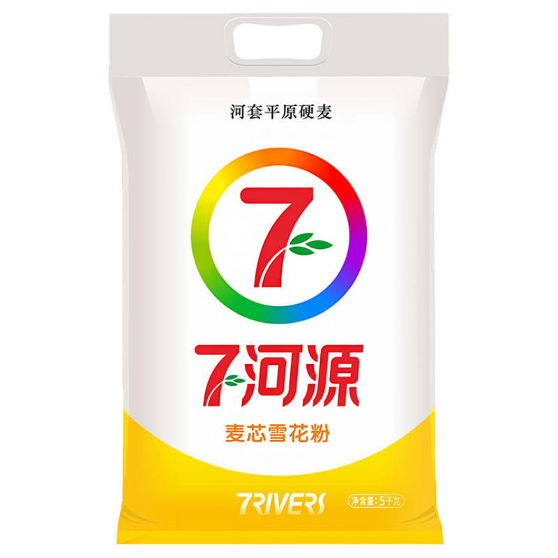 七河源 河套面粉 麦芯雪花粉5kg 国产食品 粮油 面粉 小麦粉 高筋粉 烘焙原料 通用高清大图