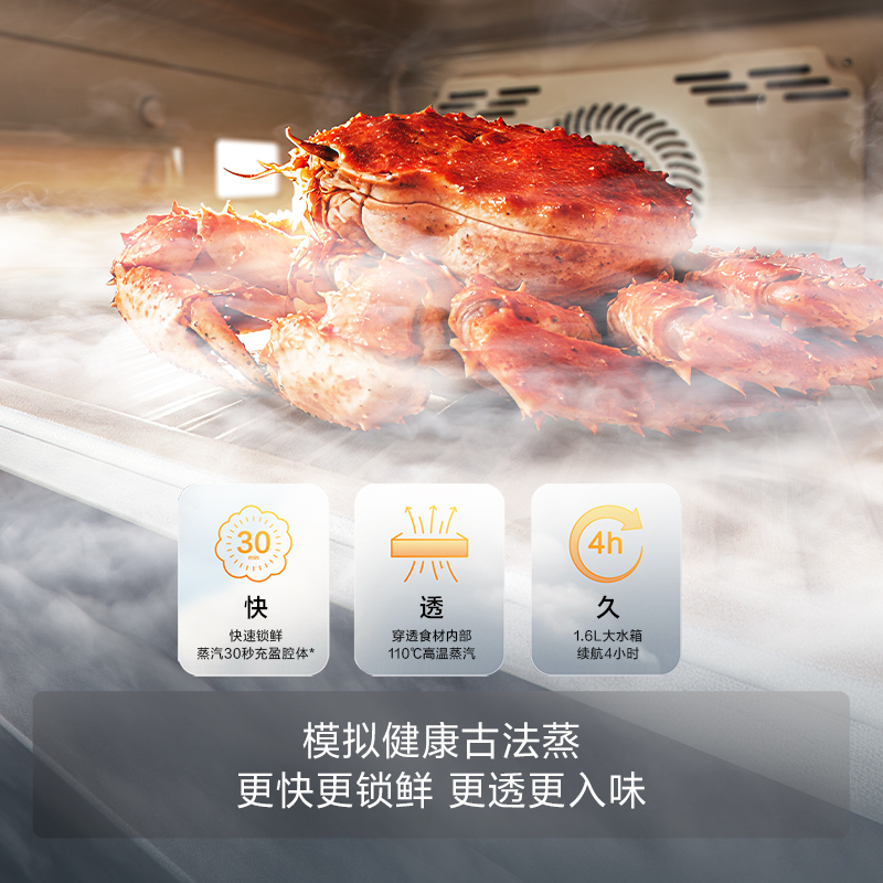 方太嵌入式蒸烤箱 家用蒸烤一体机 EP1S 55L大容量 智能蒸烤炖炸多合一 蒸箱烤箱上下独立控温旗舰新品高清大图