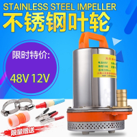 电瓶车抗旱浇灌农用家用洗车抽水机直流水泵12V24V48V船用潜水泵 24V220W7米电缆不锈钢叶轮