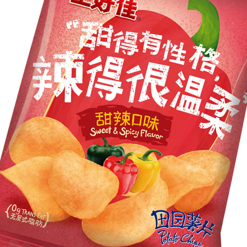 上好佳 田园薯片 甜辣口味 80g/袋