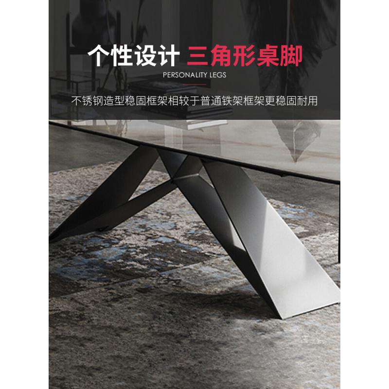 北欧大理石餐桌椅组合家用意式极简长方形轻奢小户型餐台现代简约_2_151_816 1.6大理石餐桌+4椅子