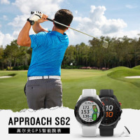 Garmin佳明Approach S62高尔夫GPS触控智能运动手表信息陶瓷表圈商务男腕表 黑色(含CT10挥杆传感器)