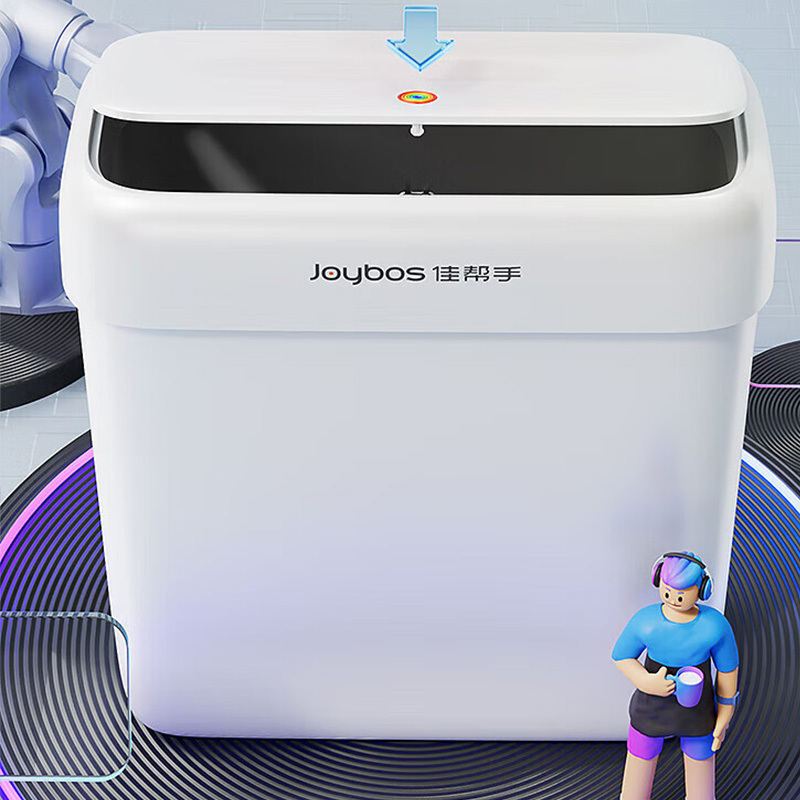 佳帮手垃圾桶8L窄缝按压开盖收纳JBS-LJT-S02A2-JWT高清大图