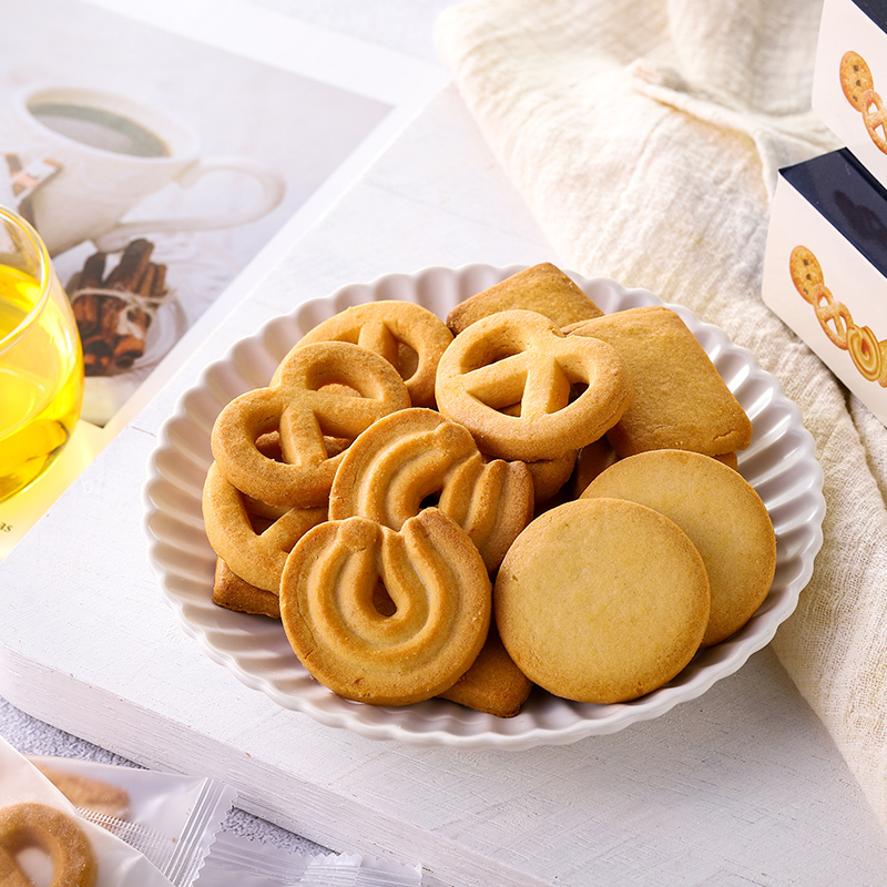 兰象岩曲奇饼干充饥零食网红食品下午茶点心经典丹麦风味曲奇饼干72g*8盒