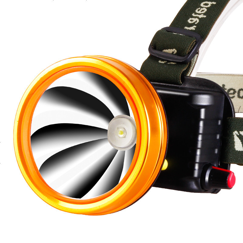 头灯led强光矿灯可充电户外黄光超亮防水头戴式3000米手电